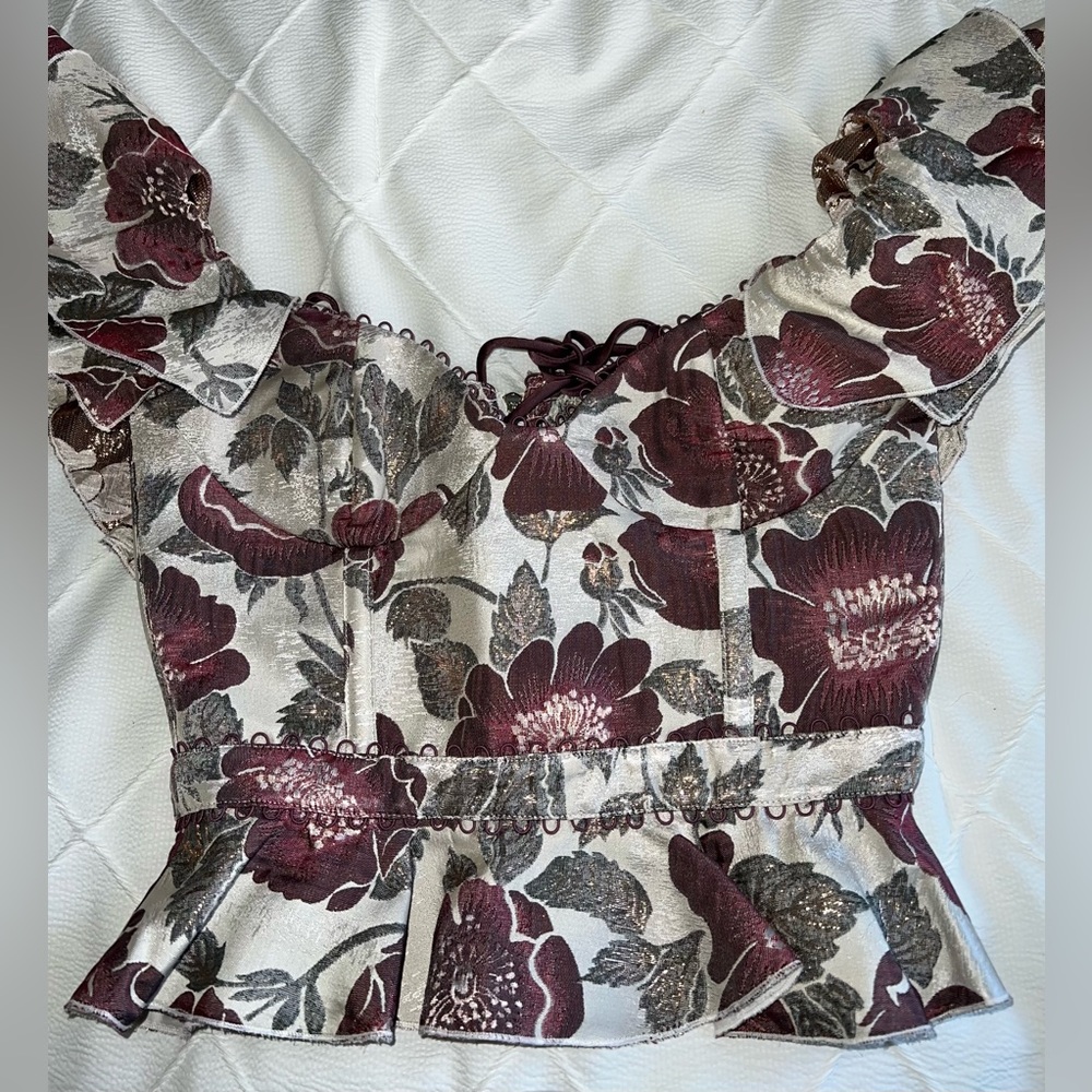 V. Chapman top floral corset,new with tags